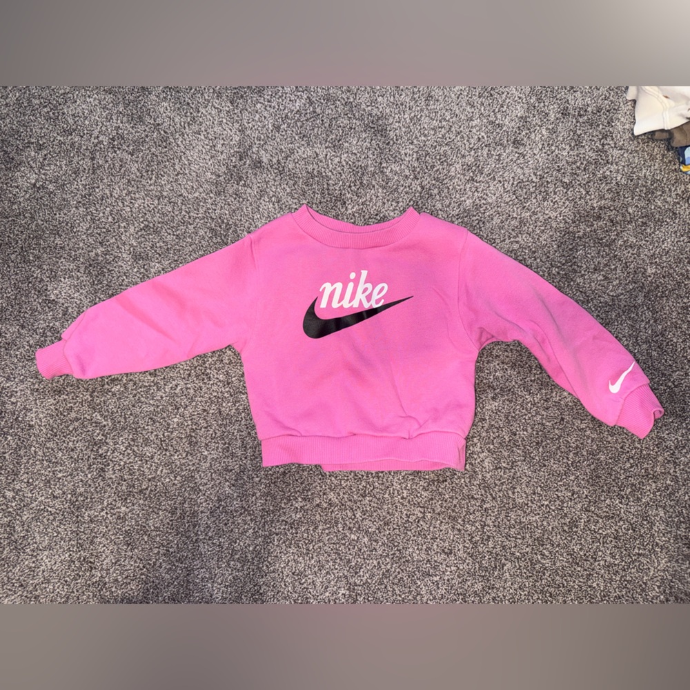 Nike Fuchsia Crewneck with Black Logo